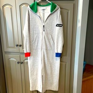 NB/STAUD Maxi 2 way zip hooded sweatshirt